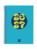Agenda Escolar Finocam Cool Sep 2026 - Jun 2027 4º - 155x212 Mm Semana Vista Horizontal Azul Español