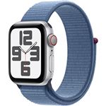 Apple Watch SE 40mm LTE Caja de aluminio Plata y correa Loop deportiva Azul invierno