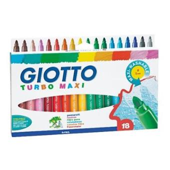 Giotto Turbo Maxi Rotuladores, Estuche 12 unidades, Multicolor : :  Juguetes y juegos