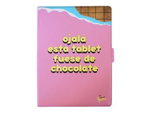 La Vecina Rubia funda tablet universal 10.1 pulgadas tipo libro con diseño de chocolate para 10 tan fan ojalá esta fuese tftab002