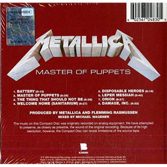 Master of Puppets Remastered - Ed. Deluxe - CD - Disco | Fnac
