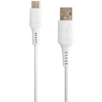 Cable Temium USB A USB-C 2m Blanco