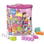 Mattel Rosa Juego De Construcción Dch62 Fisher Price Mega Bloks 80 Piezas Con Bolsa Ecológica