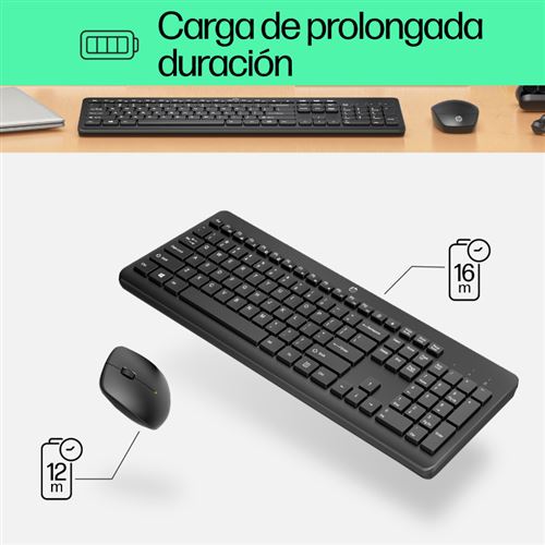 Combo Teclado ratón inalámbrico HP 230 Negro Conjunto teclado