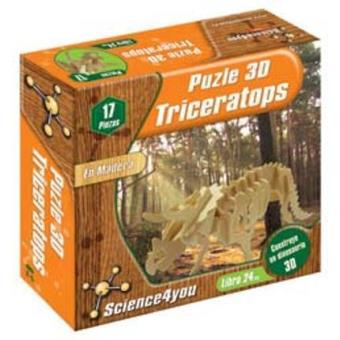 Puzzle 3D madera Triceratops