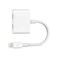 Adaptador de audio + carga Belkin Lightning RockStar para iPhone / iPad