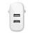 Cargador de pared doble Belkin Boost Charge USB-A 24 W Blanco