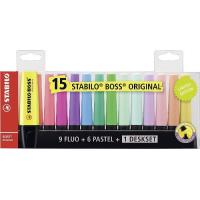 Set Stabilo 15 marcadores fluor y pastel