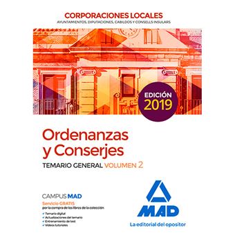 Ordenanzas y Conserjes de Corporaciones Locales - Temario general - Volumen 2 - 1