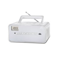 Radio CD portátil Dcybel Boom Box Blanco
