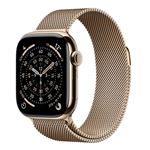 Apple Watch Series 11 GPS + Cellular 42mm Caja Titanio Oro y Correa Milanese Loop Dorado