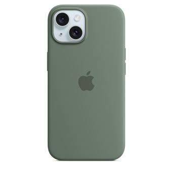 Funda de silicona con MagSafe Apple Ciprés para iPhone 15