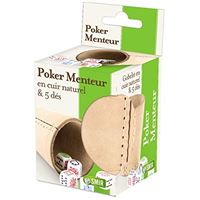 Cubilete de cuero + 5 dados de poker