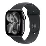 Apple Watch Series 11 GPS + Cellular 46mm Caja Aluminio Negro azabache y Correa Deportiva Negro - Talla S/M