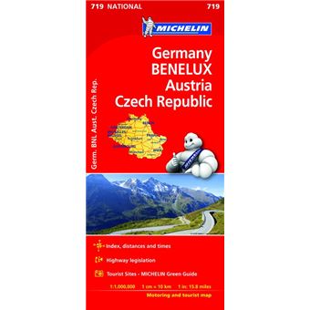 Mapa National Alemania Benelux Austria Rep - Checa