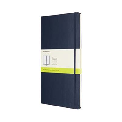 Cuaderno Moleskine Xl liso azul zafiro con hojas tapa dura y cierre color tamaño grande 19 25 cm extralarge bloc de