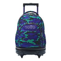 Mochila escolar Totto con ruedas desmontable Azul Seli - Tiza