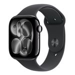 Apple Watch Series 11 GPS + Cellular 46mm Caja Aluminio Negro azabache y Correa Deportiva Negra - Talla M/L