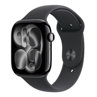 Apple Watch Series 11 GPS + Cellular 46mm Caja Aluminio Negro azabache y Correa Deportiva Negra - Talla M/L