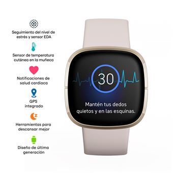 invadir Folleto dominar Smartwatch Fitbit Sense Blanco - Reloj conectado - Comprar al mejor precio  | Fnac