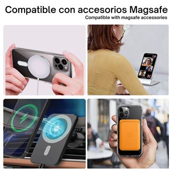 Funda 4-ok MagSafe Transparente para iPhone 15 Pro - Funda para teléfono  móvil