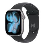 Apple Watch Series 11 GPS + Cellular 46mm Caja Aluminio Gris espacial y Correa Deportiva Negro - Talla M/L