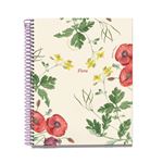 Libreta Miquelrius Botanical Flora A5 100 Hojas Cuadrícula Amapola