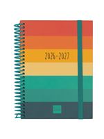 Agenda Escolar Finocam Diva Sep 2026 - Jun 2027 8º - 120x164 Mm Semana Vista Horizontal Colors Español