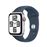 Apple Watch SE 44mm LTE Caja de aluminio Plata y correa deportiva Azul abismo - Talla M/L