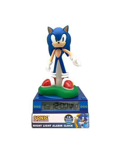 Lámpara reloj-despertador 3d sonic the hedgehog
