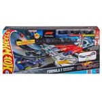 Hot wheels racing f1 motorizada + 3 coches