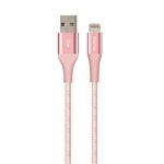 Cable Puro Fabric K2 USB-A Lightning Oro rosa 1,2 m