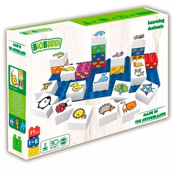 Bloques Biobuddi Animales + Base 27 piezas