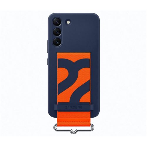 Samsung Funda De Silicona Con Correa Navy Para Galaxy S22+