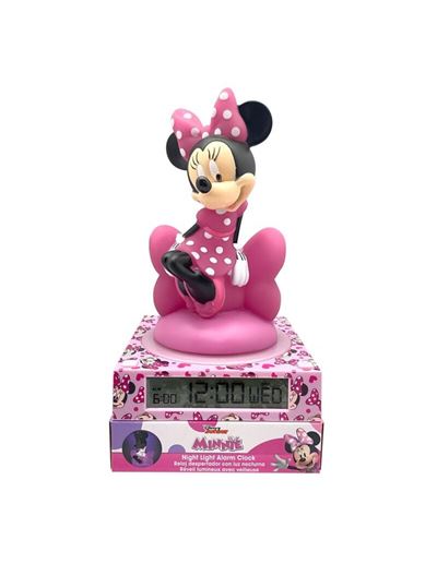 Lámpara reloj-despertador 3d minnie