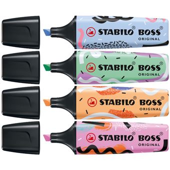 STABILO BOSS ORIGINAL Set de 4 rotuladores fluorescentes (plástico