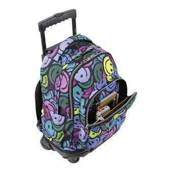 TOTTO Mochila escolar con ruedas Renglones + Estuche Tablero