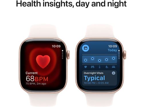 Apple Watch Series 10 GPS 46mm Caja Aluminio Oro Rosa y Correa