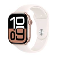 Apple Watch Series 10 GPS 46mm Caja Aluminio Oro Rosa y Correa deportiva Rosa rubor - Talla M/L