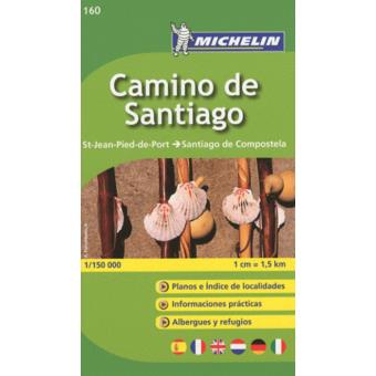 Camino de Santiago. St-Jean-Pied-de-Port. Santiago de Compostela 1/150 000