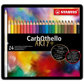 pequeño hacerte molestar anunciar Estuche de metal ARTY con 24 lápices de color Tiza-Pastel STABILO  Carb0thello - Lápiz de color - Los mejores precios | Fnac