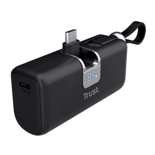 Powerbank Trust Pacto Usb-c Pocket 5000mah Power Delivery Negro