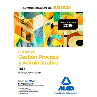 Cuerpo de Gestión Procesal y Administrativa de la Administración de Justicia - Promoción interna - Test