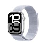 Apple Watch Series 10 GPS + Cellular 42mm Caja Aluminio Plata y Correa Loop deportiva Azul nube