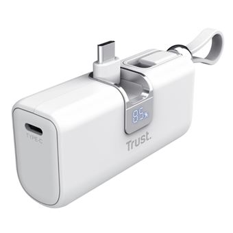 Powerbank Trust Pacto USB-C Pocket 5000mAh Power Delivery Blanco