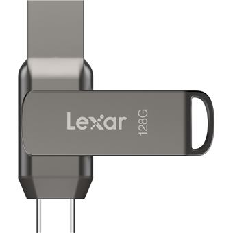 Pendrive Memoria USB 3.1 Lexar USB-C/USB-A 128GB Gris