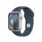 Apple Watch S9 GPS 41mm Caja de aluminio Plata y correa deportiva Azul tempestad - Talla S/M