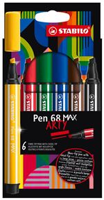 Stabilo Estuche Con 6 Rotuladores Premium Pen 68 Max Con Punta Biselada