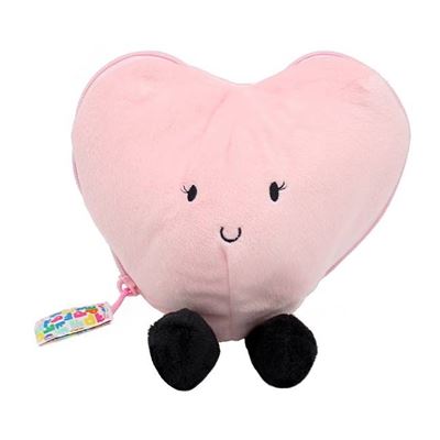 Peluche 2 en 1 flipetz - corazón y flor - rosa nature et decouvertes