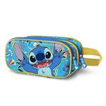 Estuche Portatodo 3d Doble Disney Lilo Y Stitch Hello Azul